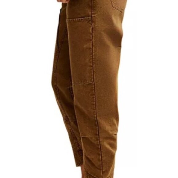 Free People We The Free Womens Olive Brown Utility Cargo Pants Size 6 Cotton Ble - Picture 4 of 12